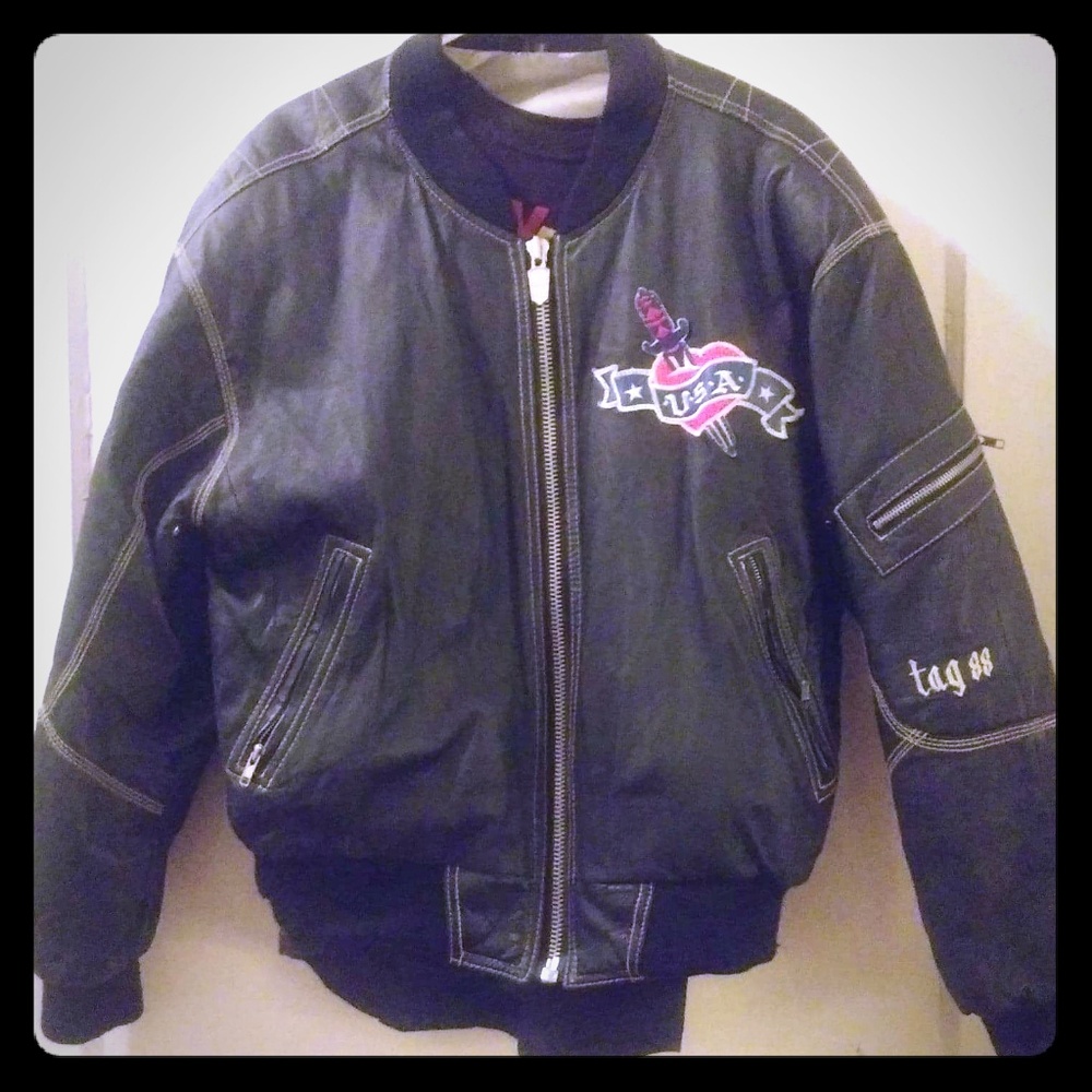 Michael Hoban Tag 88 Leather Bomber Style Jacket
